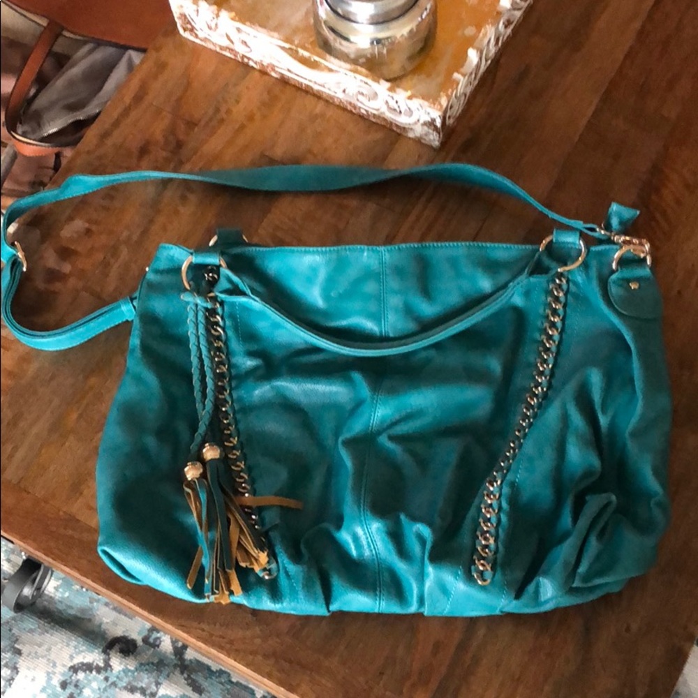 Teal Melie Bianco Satchel Bag